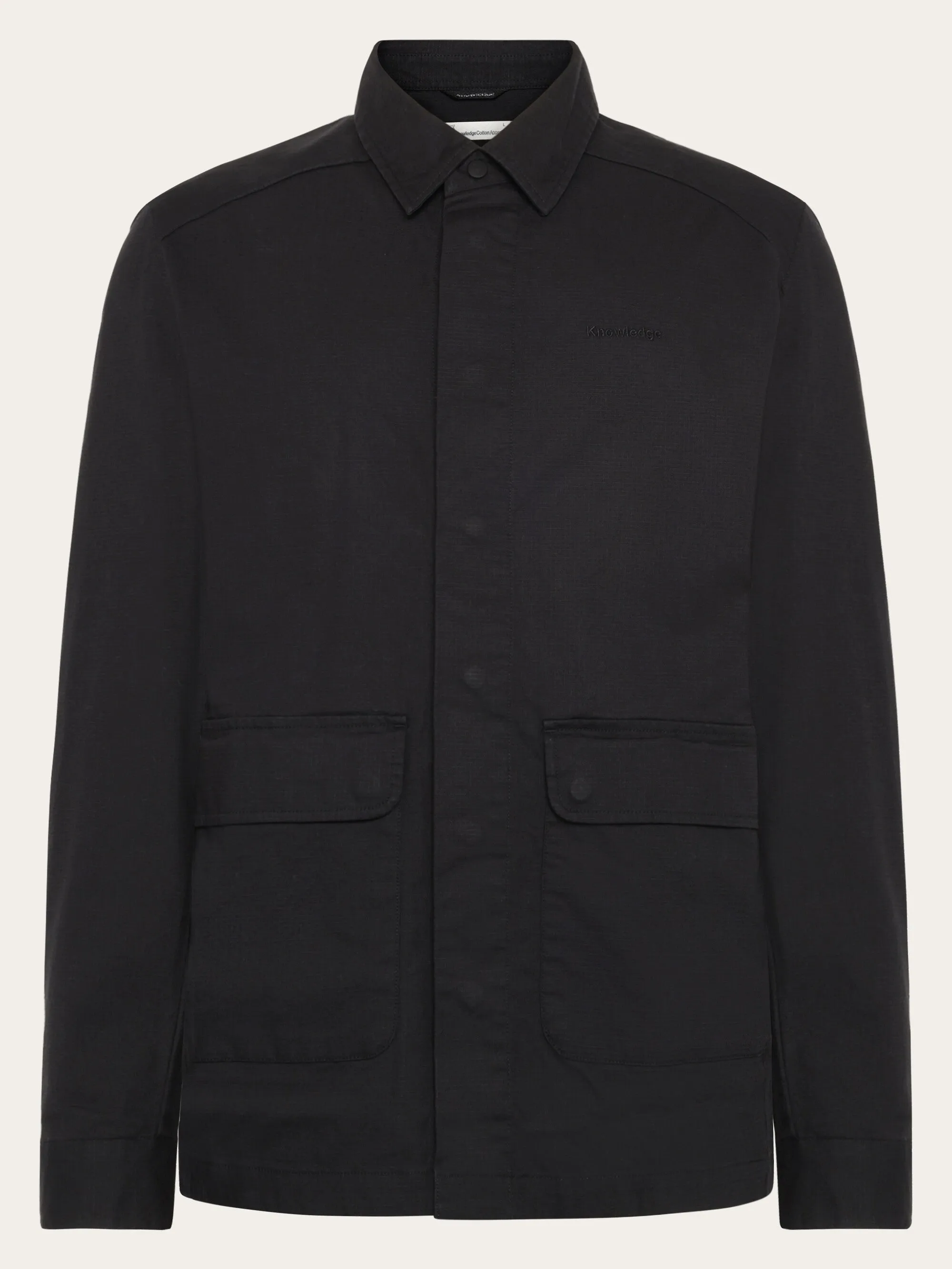 Ripstop overshirt - GOTS/Vegan - Black Jet Knowledge Cotton