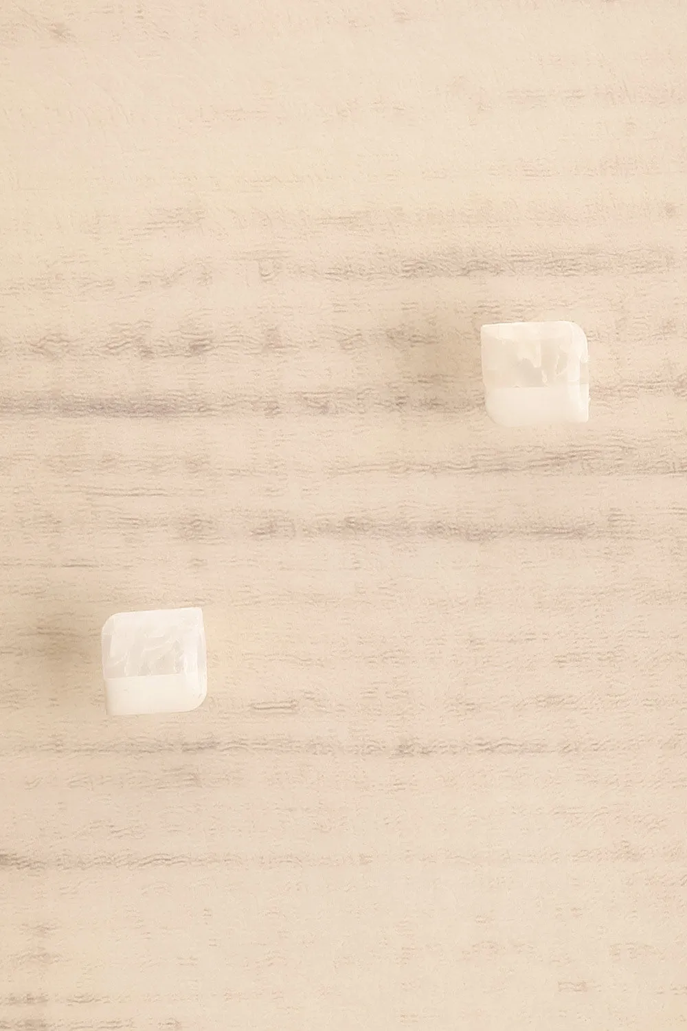 Riven White | Square Stud Earrings