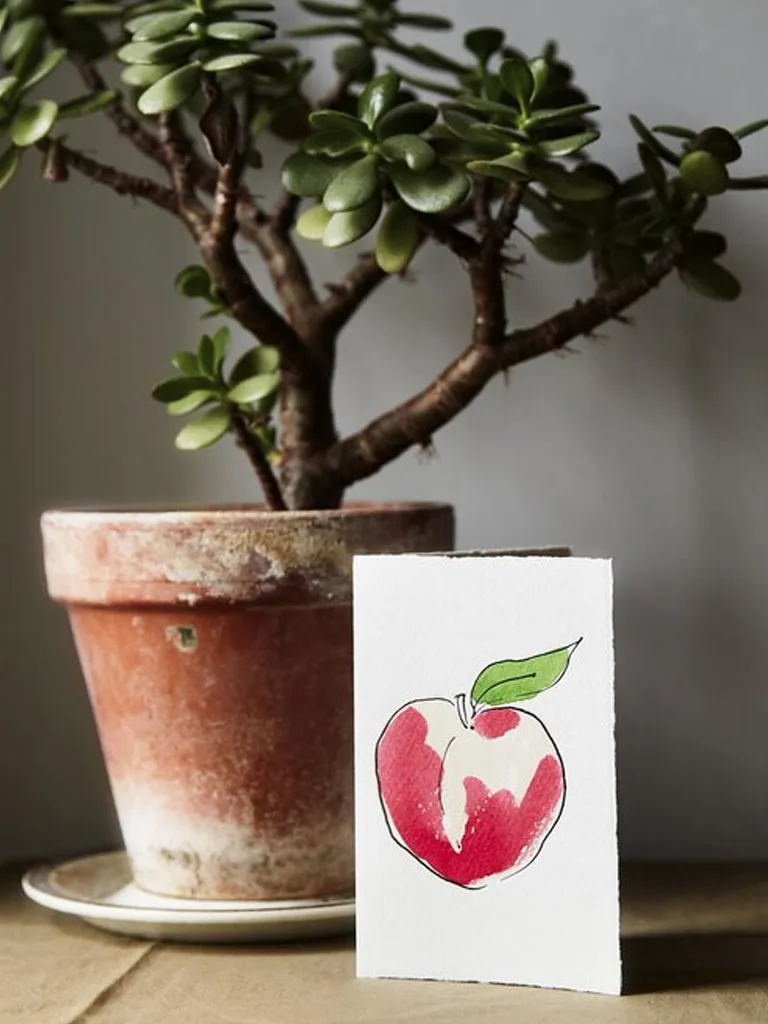 Scribble & Daub Peach Card