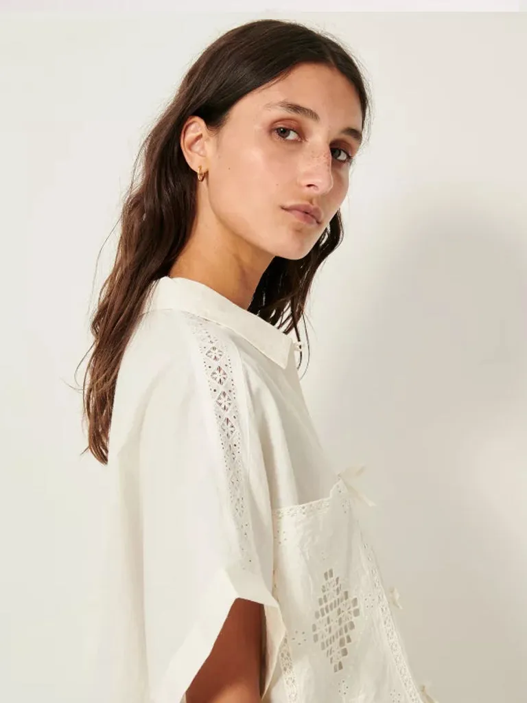 Sessun Dellani Tie Front Shirt in Guérande