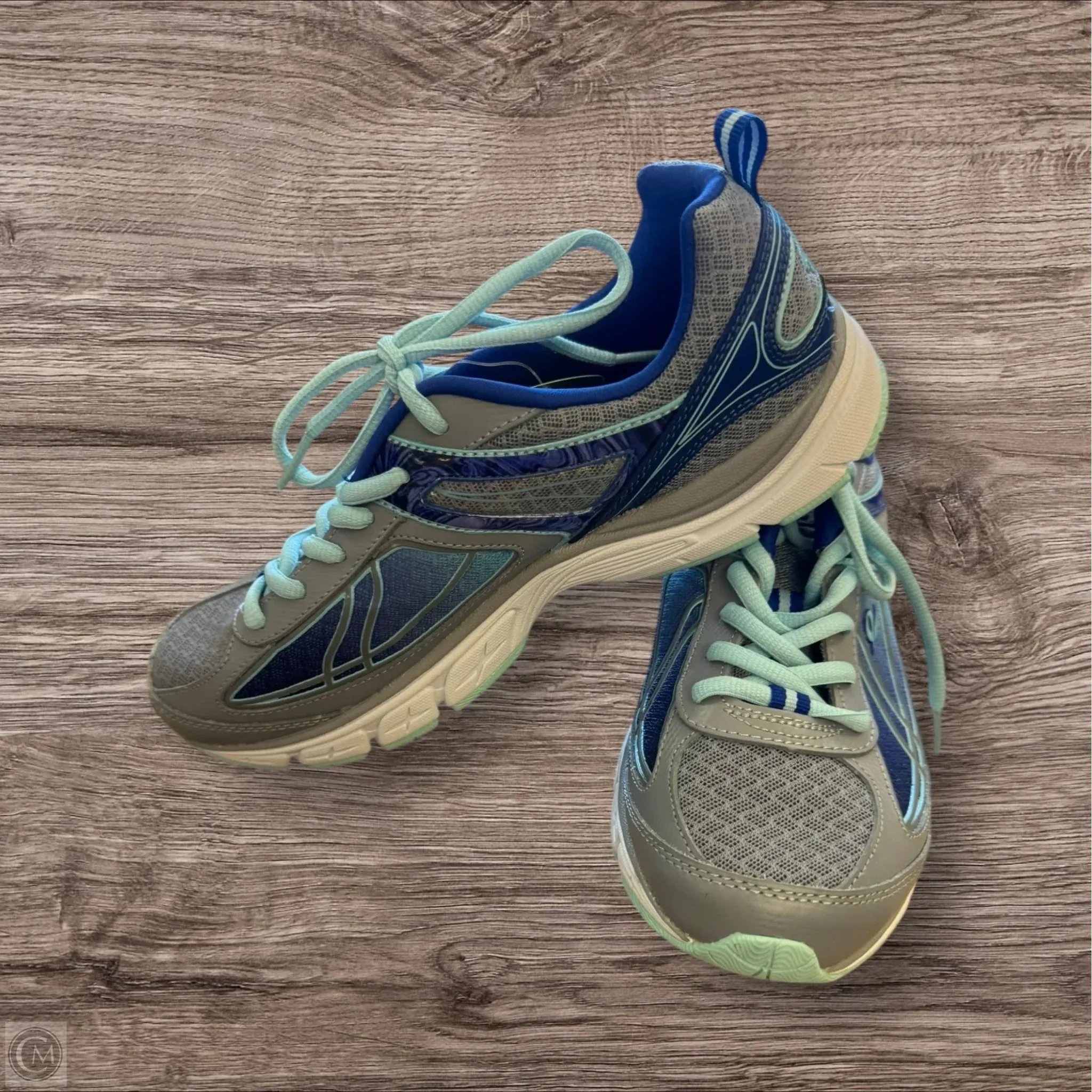 Shoes Athletic By Easy Spirit In Blue & Grey, Size: 8.5