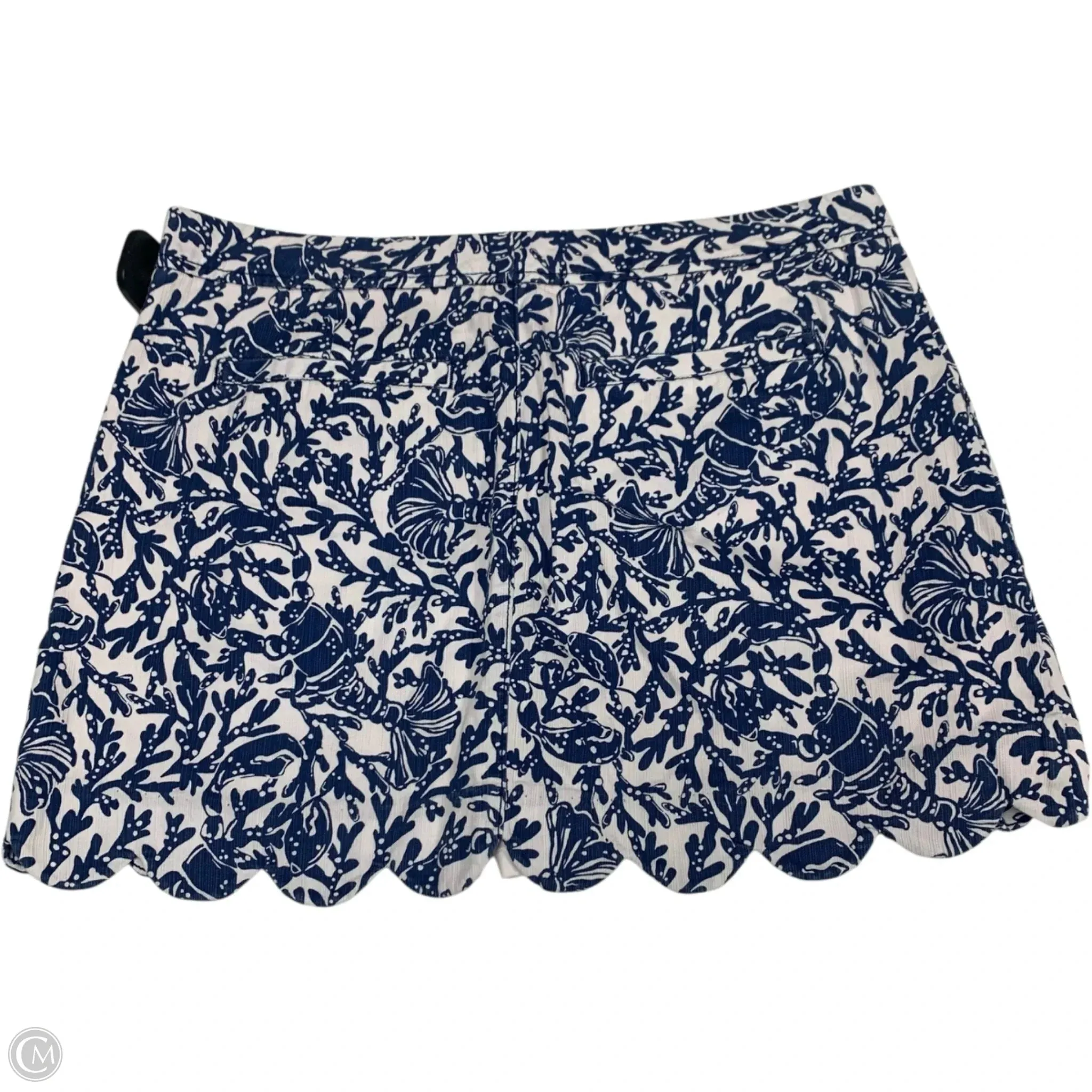 Skort Designer By Lilly Pulitzer In Blue & White, Size: M