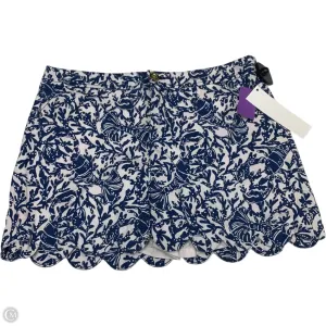 Skort Designer By Lilly Pulitzer In Blue & White, Size: M