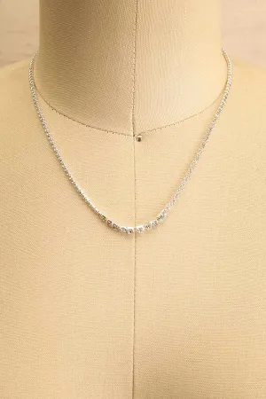 Skye Silver | Tennis Crystal Necklace