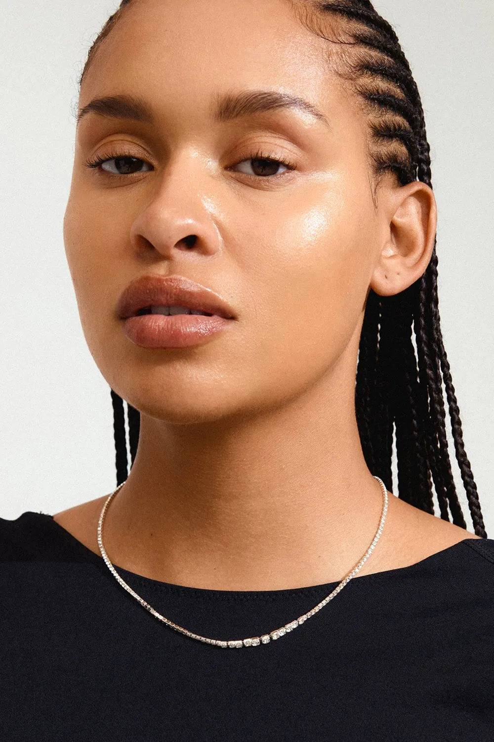 Skye Silver | Tennis Crystal Necklace