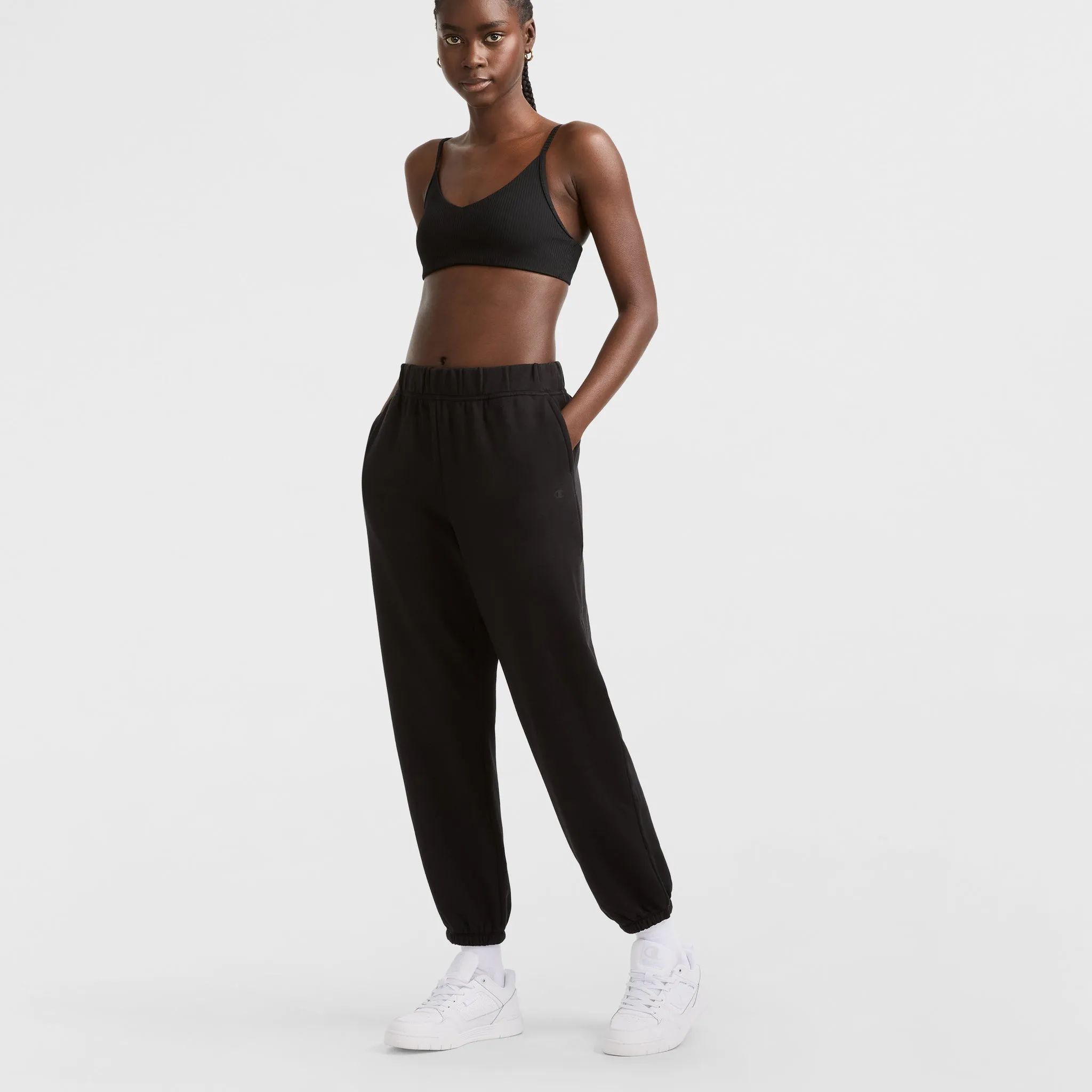 Soft Touch Ribbed Sports Bra, C Logo