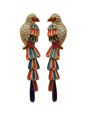 St. Barths La Robe Embellished Parrot Earring