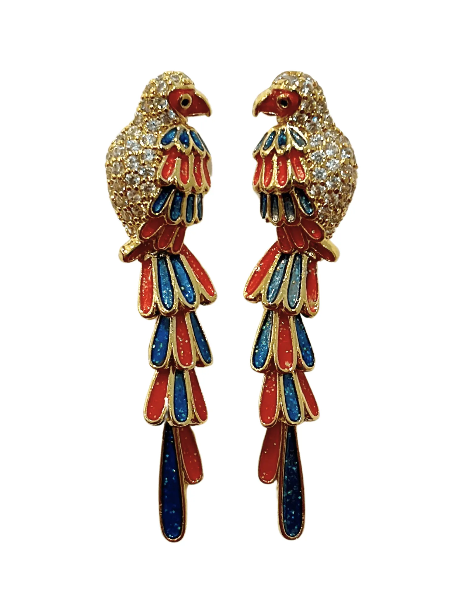 St. Barths La Robe Embellished Parrot Earring