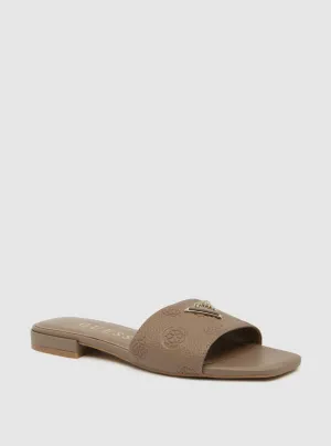 Taupe Tamsea Slide Sandal Guess