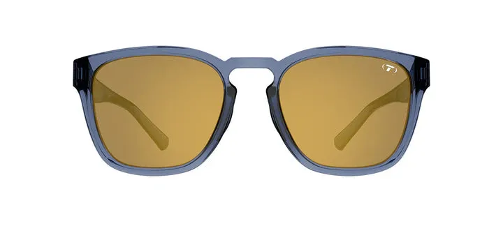 Tifosi Smirk Sport Sunglasses (Smoke Tint w/ Gold Mirror/Crystal Denim)