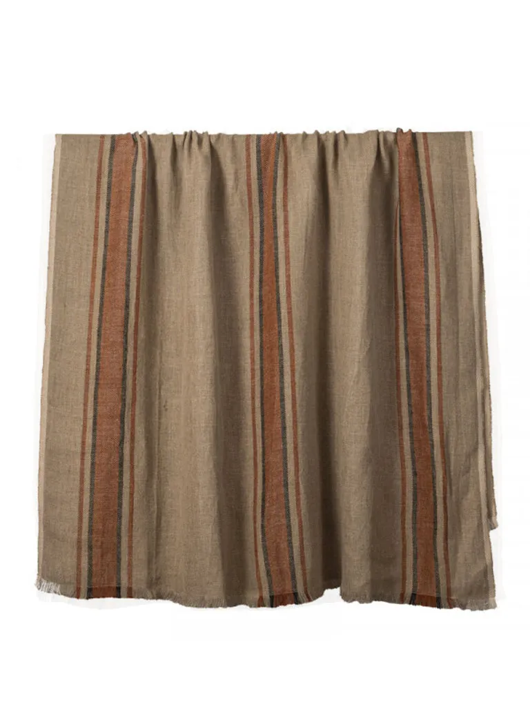 Tizza Linen Throw in Brick
