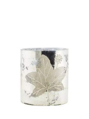 Walther & Co Ivy Hurricane Tea Light Holder in Antique Silver