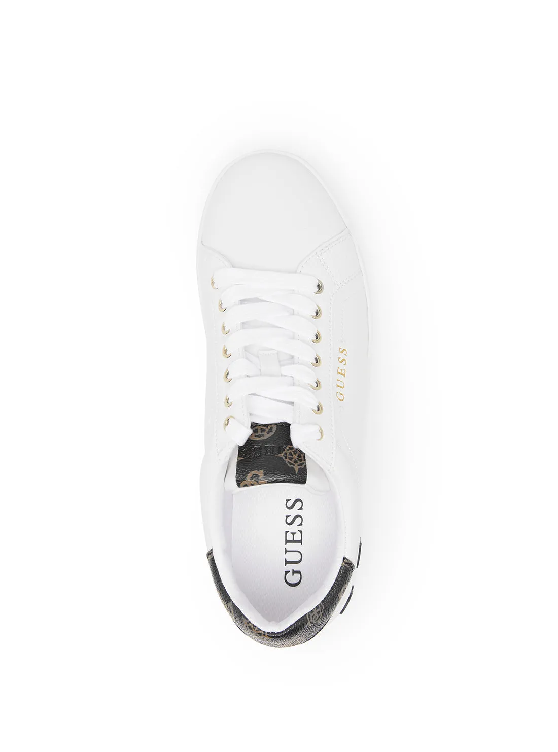 White Corlan Logo Sneakers Guess