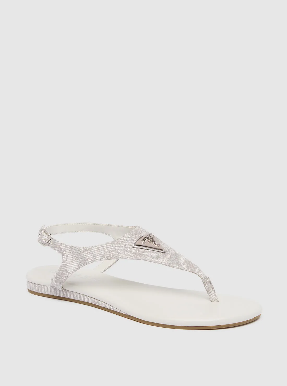 White Unali Sandal Guess