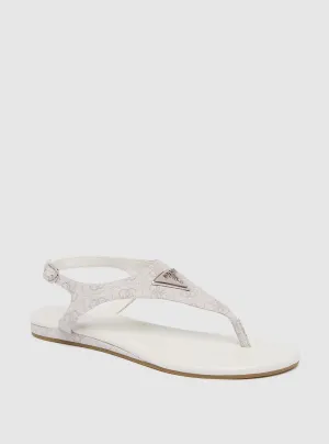 White Unali Sandal Guess