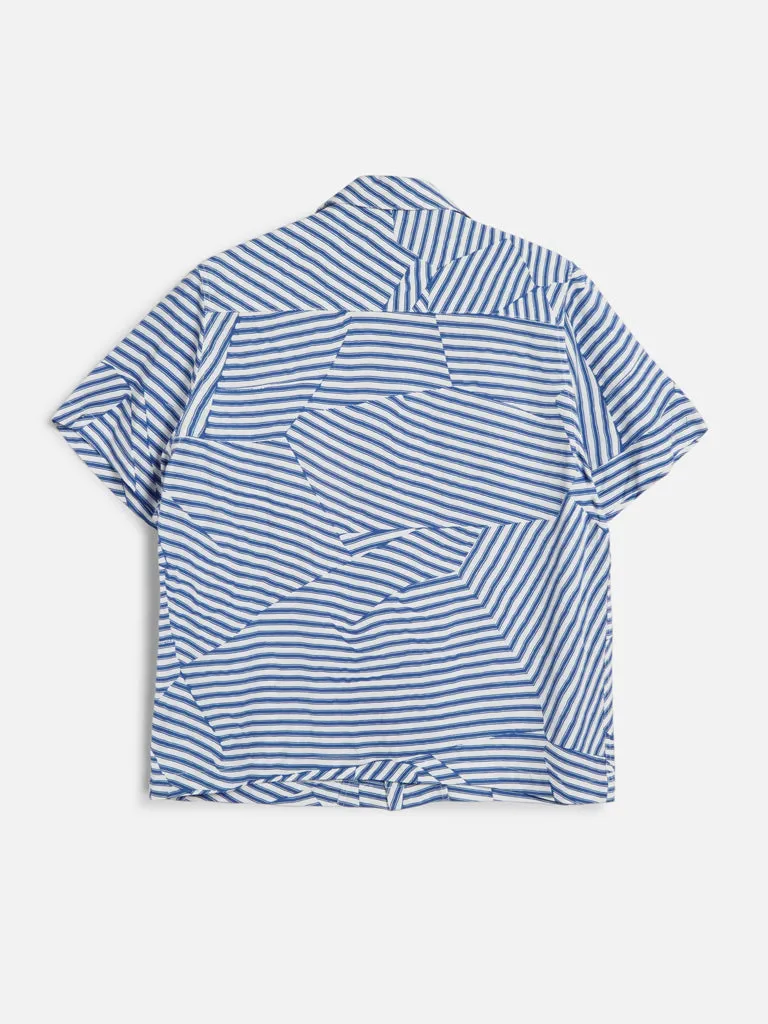 YMC Vegas SS Shirt in Blue White